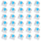 Josojoou 30 Pieces Blue Mechanical Keyboard Switches, 3 Pin Pre-Lubricated Clicky Key Switches,