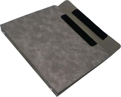 Binder Portfolio Organizer Case with Color File Folders, Gray, Standard