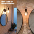 Set 2 E26 Vintage Pull Chain Wall Light Fixtures of Hardwired Wall Sconces with ON Off Switch Retro Black Metal Indoor