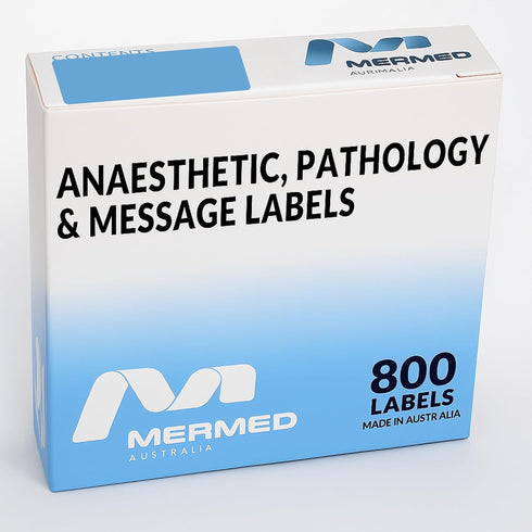800 12mm 40mm (0.5" 1.5") Blank Blue Medical Syringe Labels - Write-On Medication Labels on Roll in Dispense Box. x x