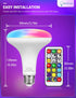 JandCase BR30 Color Changing Light Bulb, RGB+Warm+Cool White, 12W (100W Equivalent), 2 Pack