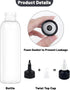 6Pcs 8oz Squeeze Bottles with Black Twist Top Cap, 60ml Clear Refillable Bottles for Hair Oil, Inks, Crafts