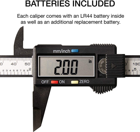 NEIKO 01417A 6” Digital Caliper | Electronic Measuring Tool Range of 0-6” or 0-150mm with Large LCD