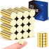 Gold Fridge Magnets 120 Pcs, 10x3mm Small Rare Earth Tiny Neodymium Office Magnets for Crafts