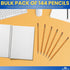 Pre Sharpened Pencils #2, 1InTheOffice, 2 HB, Wood-Cased, Black Lead, Yellow Barrel (144) with Eraser