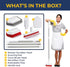 Shower Scrubber with Long Handle, Stiff Bristles Grout-Brush, Tub Scrub-Brush with Long-Handle, Shower-Cleaner Brush