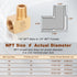 2pcs 1/4” Brass Fittings - 90 Degree Barstock Street Elbow, 1/4" NPT Male to Female Pipe