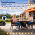 Sikitul 100FT 35+1 S11 Bulbs, Dimmable 2200K 3 LED Outdoor String Lights with Remote, One Continuous Strand Patio
