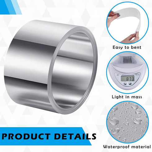 Zonon 4" x 100' Aluminum Flashing Roll, Weatherproofing Metal Roofing Panels for Sealing Windows and Doors