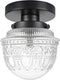 DSMJFU Black Semi Flush Mount Ceiling Light, Small Hallway Light Fixture, Vintage