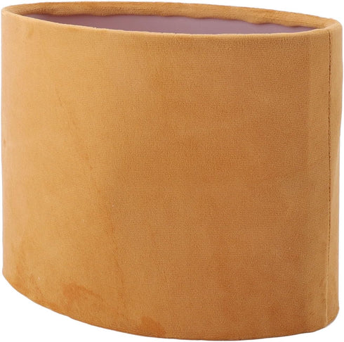 E27 E14 FTVOGUE Floor Lamp Shade, Lint Material Oval Design, Soft Light for Eye Care, Fits Lamps for Home Decor (Gold)