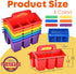 6 Pack 4 6 ALINK Classroom Caddy Storage Basket with Handle, Plastic Arts Office Crafts Caddy Compartments for Kids