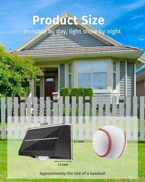 7 8 Pack Solar Fence Lights Outdoor Waterproof High Brightness LED Spot Lens Deck Lights Mode Warm & Cool White RGB