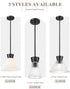 1-Light 5HZG107MIL Modern Pendant Light, HWH Adjustable Hanging Lighting for Kitchen, Living Rooms, Bedrooms, Black