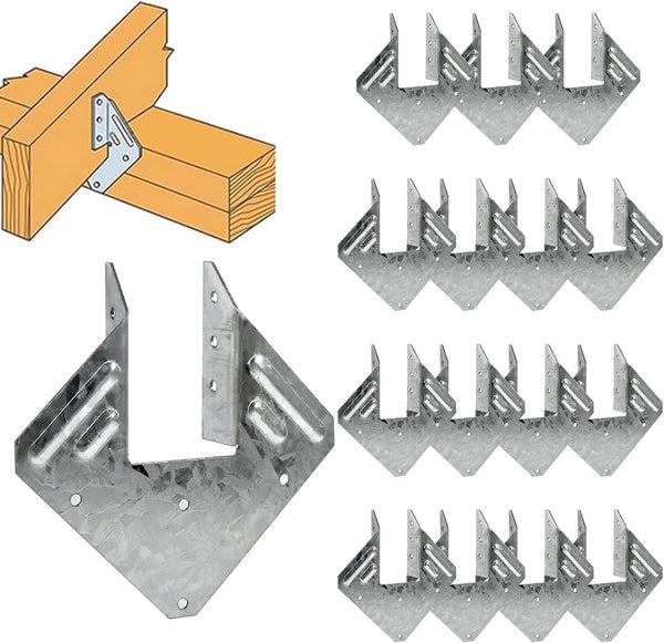 20 Pcs 18-Gauge Hurricane Tie, Heavy Duty Joist Hangers for Roofing Trusses Wood Timber Connectors