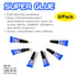 BAZIC Single Use Super Glue 1g/0.036 Oz, Mini Tube Clear Adhesive Fluid for Office & Home Improvement (6/Pack)