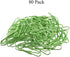 HAHIYO Large Green Paper Clips, 2 Inches Vinyl Coated, Sturdy for Bookmarking, Organizing Home Office, 80 Pack