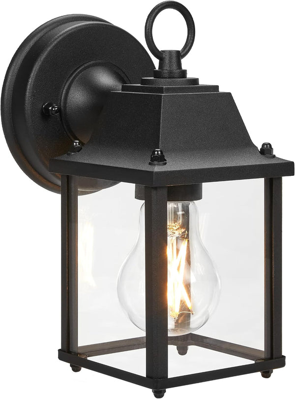 Maxxima Porch Lantern Outdoor Wall Light with Clear Glass, Patio or Porch