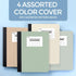 SUNEE Composition Notebooks, 4 Pack, Wide Ruled Paper, Composition Book, 9 3/4" x 7 1/2", 80 Sheets/160 Pages, Assorted