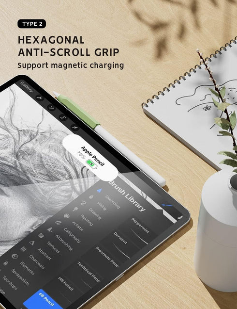 AFOOYO 5 Pack 2nd Pencil Grips Compatible with Apple Pencil Generation/USB-C/Pro Silicone Ergonomic Design Sleeve