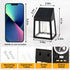 2 Pack GIGALUMI Solar Fence Lights, Fence Outdoor Waterproof Lights Solar Powered, Warm White Yard Decorations
