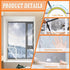 VOLLENC 125x195cm Plastic Window Covering for Winter WhiteWeatherproofing Window Insulation Kits with Full Frame Magic