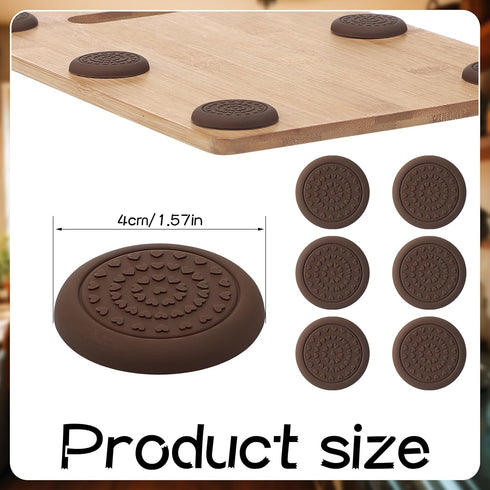Fiwochic 16 Countertops Pcs Cutting Board Feet Non Slip Stabilizer Pads Self-Adhesive Rubber Feet for Butcher Blocks