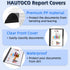 HAUTOCO 5 Pack Plastic Report Covers - 3 Prongs Fasteners Clear Front Resume Portfolio Folder for 8.5x11 Letter Size