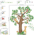 decalmile Large Jungle Animal Tree Wall Decals Giraffe Koala Leopard Safari Wall Stickers Baby Nursery Kids Bedroom