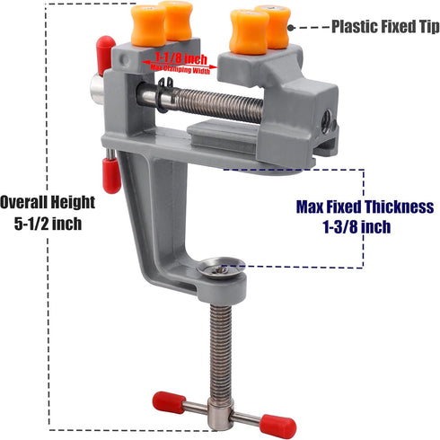 Yakamoz Mini Bench Vise Small Table Vice Clamp on Vise Drill Press Vise Workbench Vice for Jewelry Making Wood Carfit