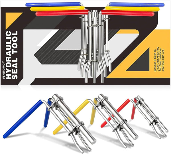 Hydraulic Seal Installation Tools, Hydraulic Cylinder Piston Repair Seal Kit, U-Cup Rod Seal Installation Tool Set (3