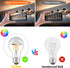 Half Chrome Light Bulb, Dimmable A19/A60 LED, 4W (40W Equivalent), Warm White 2700K, Pack of 2