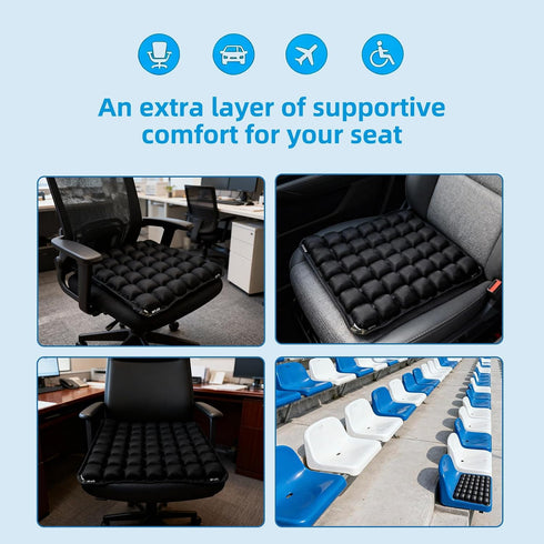 mouvzia 42 Sodurue Inflatable Travel Seat Cushion for Airplane: Pressure Relief Seat Cushion with Adjustable Air Cells