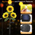 Solar Sunflower Lights, 800mA Solar Garden Light with Real Looking Flowers for Outdoor Waterproof Stake Lights (2 Pack)