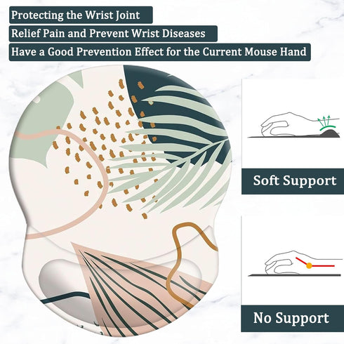 Mouse Pad with Support - Ergonomic Pain Relief Computer Mouse Pad, Comfortable Wrist Rest for Home Office Gaming
