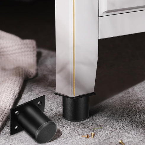 8pcs 5cm MAGICLULU Aluminum Alloy Adjustable Furniture Replacement Legs for Cabinet Sofa Tv Stand, Height Furniture