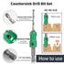 KOWOOD Pro Countersink Drill Bit Set, #6, 8, 10, 3-Piece for Wood, High Speed Steel Woodworking with Hex Key Wrench