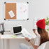 VUSIGN White Board and Cork Board Combination, 17" x 23" Dry Erase Board and Corkboard Combo for Home or Office