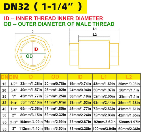 1-1/4" One Check Valve, Female Threaded Vertical Brass Check Valve for Water Backflow Prevention, Oil, Gas-Air, Sewage