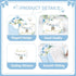 SMUAENSS 24 Pack Blue Rose Baby Shower Thank You Cards, Boy Baby Gift Card with Envelopes and Stickers, Greeting Cards