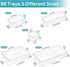 88PCS Set, 5-Size Vtopmart Clear Plastic Drawer Organizers Versatile Bathroom Drawer Organizer Trays, Storage Bins