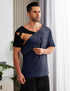 Adaptive Chemo Clothing: Men's Recovery Shirts with Snap Open Sides