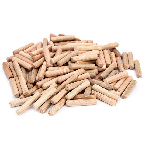 ZOENHOU 1000 PCS Wooden Dowel Pins 3/8" x 1 1/2", Hard Wood Fluted Dowel Plugs with Beveled Ends for Woodworking