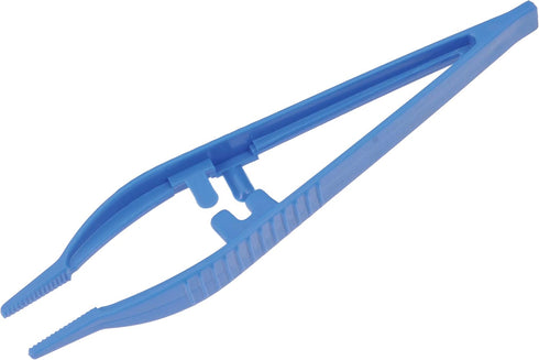 EISCO 5" Disposable Plastic Forceps/Tweezers, Contoured Handle, Pack of 1