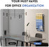 DALTACK Wall File Organizer, 10 Tier Hanging File Organizer for Papers, Folders, Clipboard, Office Cubicle Storage,