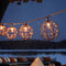 TWINKVILLA Outdoor Decorative Patio String Lights, Beaded Copper Wire Ball Style Lantern Lights,