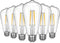 EDISHINE Vintage LED Edison Bulbs 6 Pack, 8W Equivalent 60W, ST64 Dimmable 700LM 2700K Warm White E26 Base