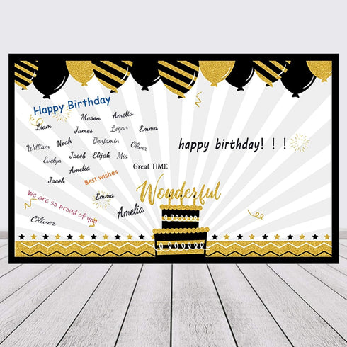Jumbo Birthday Card, Giant Guest Book for Happy Birthday Party Decorations, Gifts for Office Teacher - Large 14 x 22