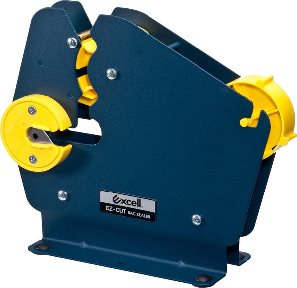 Excell ET-808K EZ-Cut Wide Neck Bag Sealer - Built-in Trimmer for 3 Inch Core Diameter Tape, Blue Color
