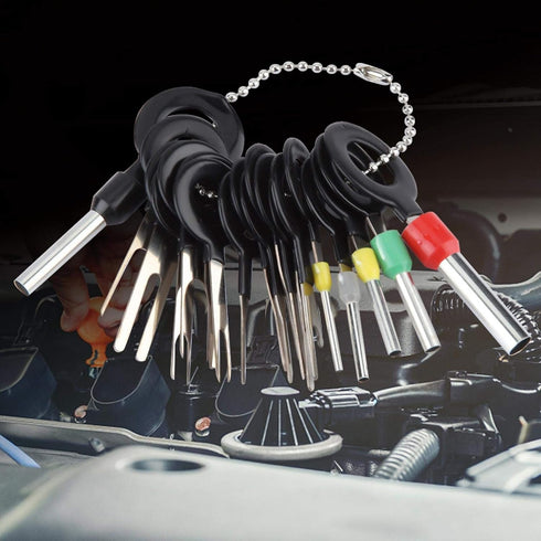 Terminal Removal Tool - 18Pcs Car Wire Harness Plug Terminal Extractor Kit for Connector Crimp Pin Removal